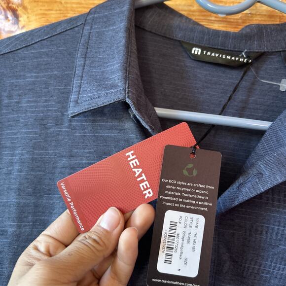 Travis Mathew The Heater Performance Polo Shirt Men's Size Medium NWT $90 - Picture 3 of 8